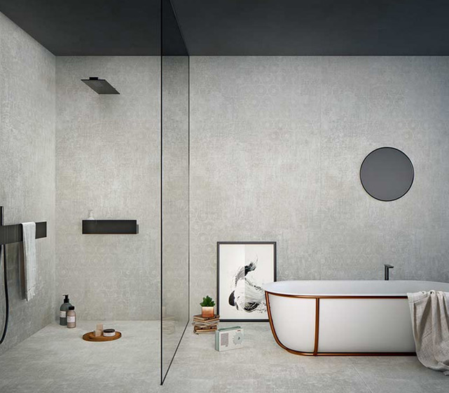 Superfícies de grés porcelânico Cedit para pisos, paredes, bancadas e móveis